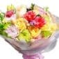 Bright Mix of flowers in a Bouquet close up